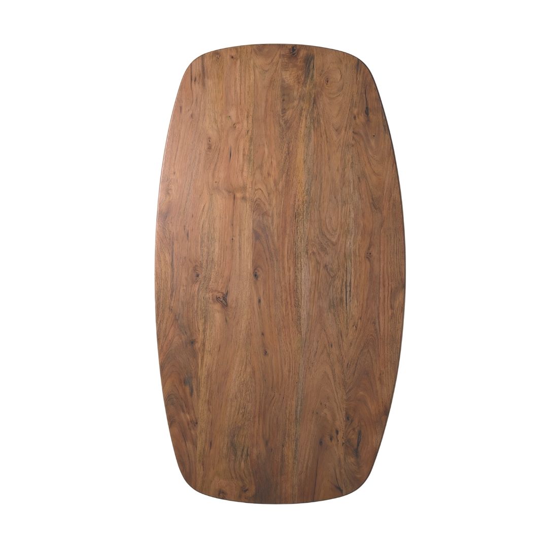 Label51 - Plateau de table ovale danois avec bord droit - 200 x 100 cm