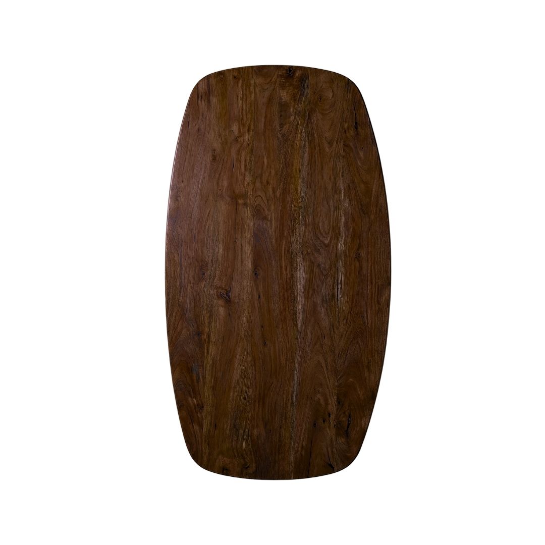 Label51 - Tafelblad deens ovaal met rechte rand - 160 x 100 cm