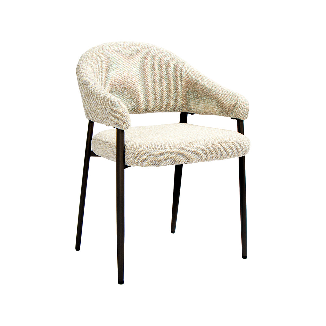 Label51 - Chaise de salle à manger Sora - Bouclette - 55 x 59 x 80 cm