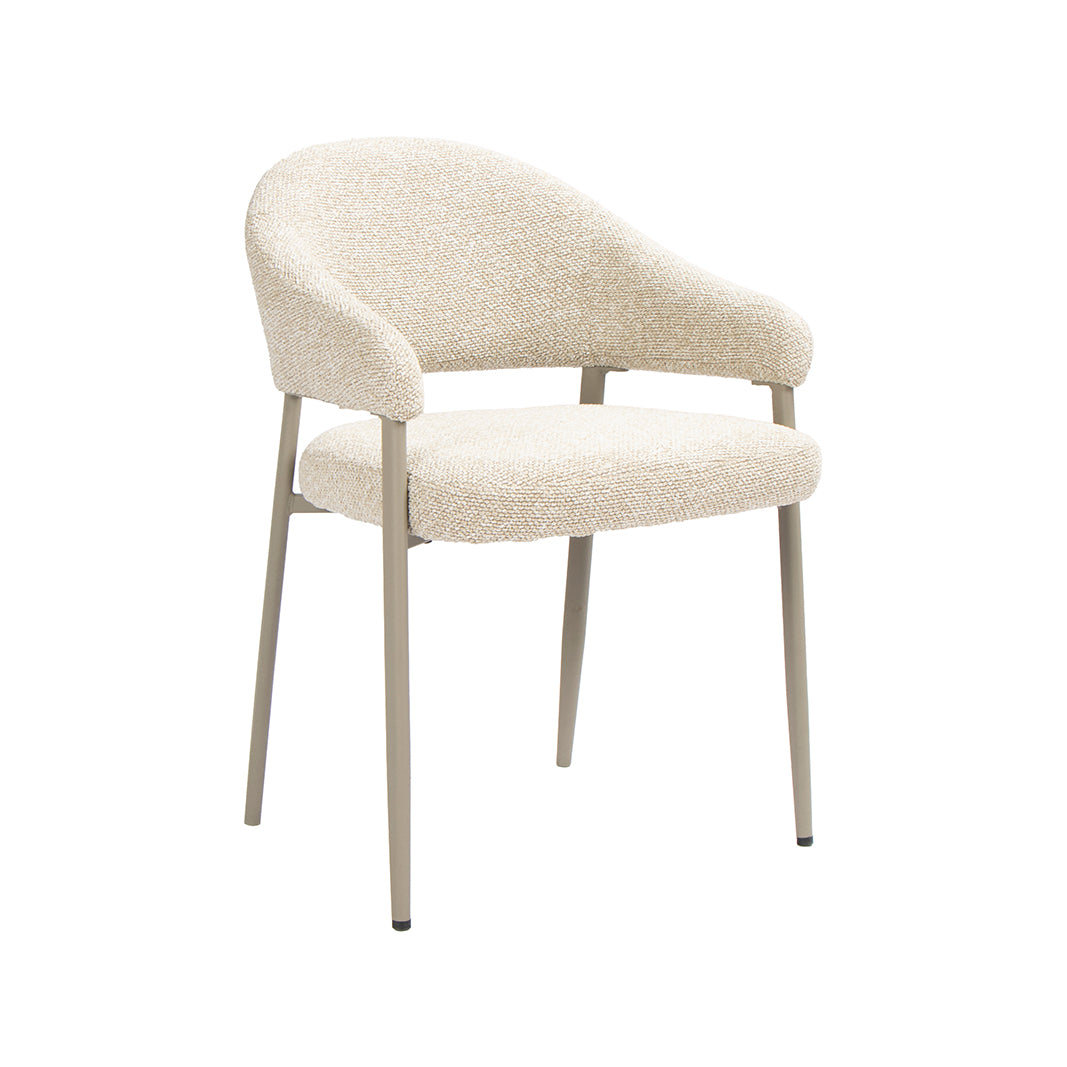 Label51 - Eetkamerstoel Sora - Bouclé - 55 x 59 x 80 cm