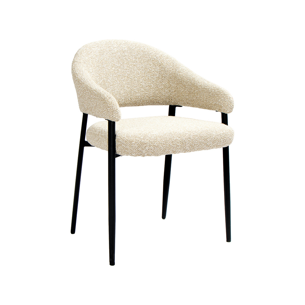 Label51 - Chaise de salle à manger Sora - Bouclette - 55 x 59 x 80 cm