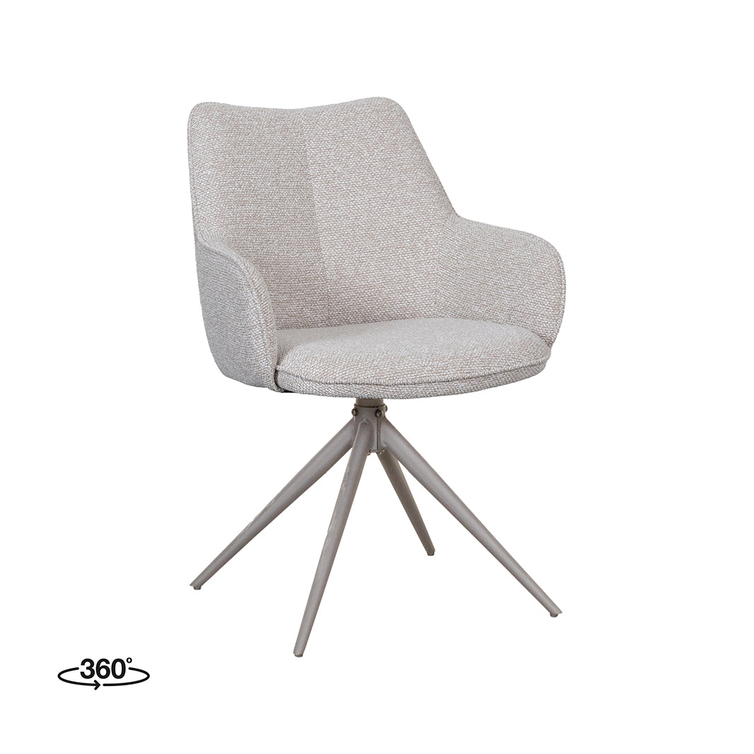 Label51 - Eetkamerstoel Sawa - Bouclé - 58 x 60 x 83 cm