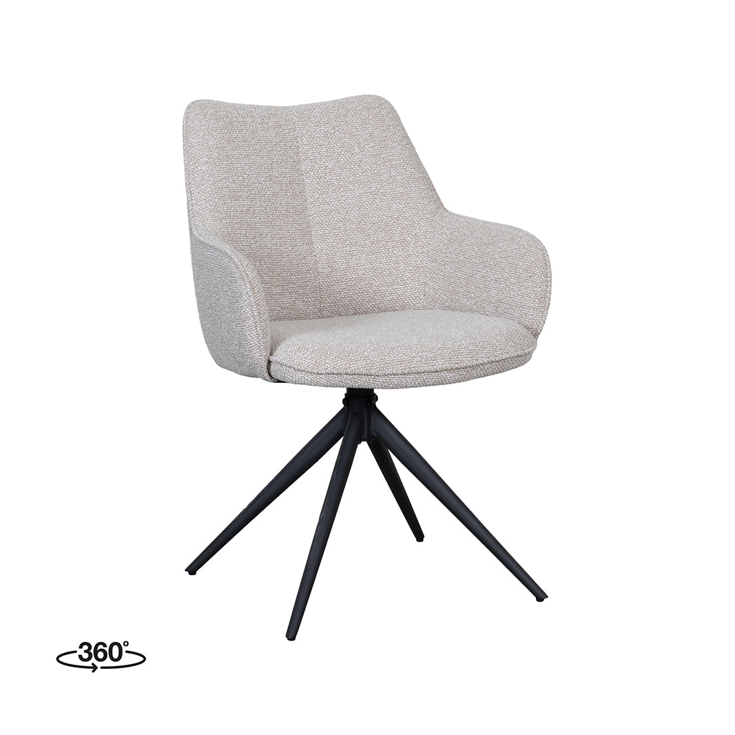 Label51 - Eetkamerstoel Sawa - Bouclé - 58 x 60 x 83 cm