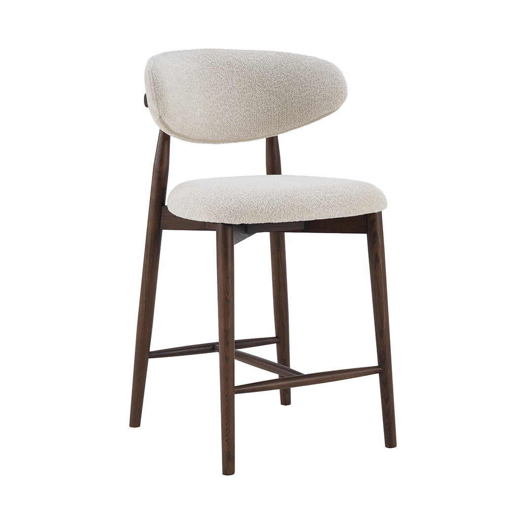 Label51 - Tabouret de bar Kyoto - Tissu - 56 x 54 x 98 cm