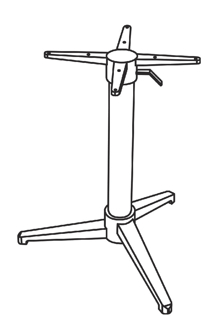 Label51 - Table de restaurant pliable avec 3 pieds pour l'extérieur - 70 x 70 x 72 cm
