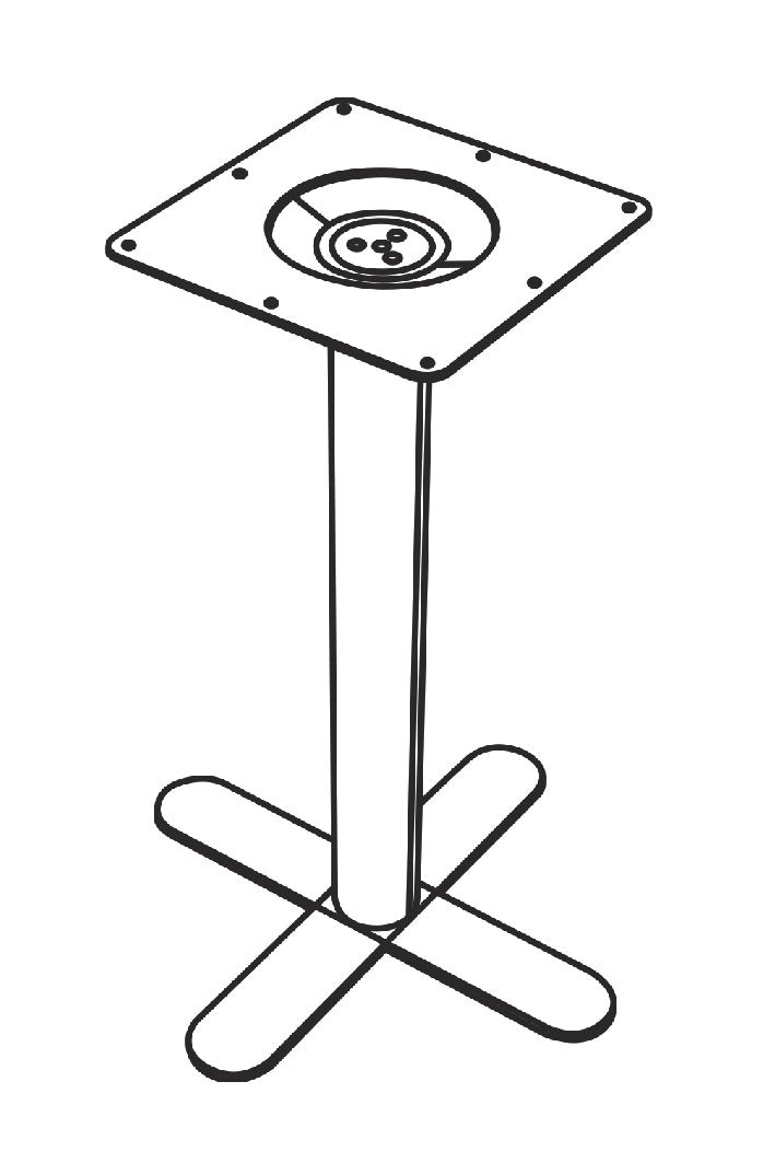 Label51 - Restauranttafel X-poot - 50 x 50 x 72 cm