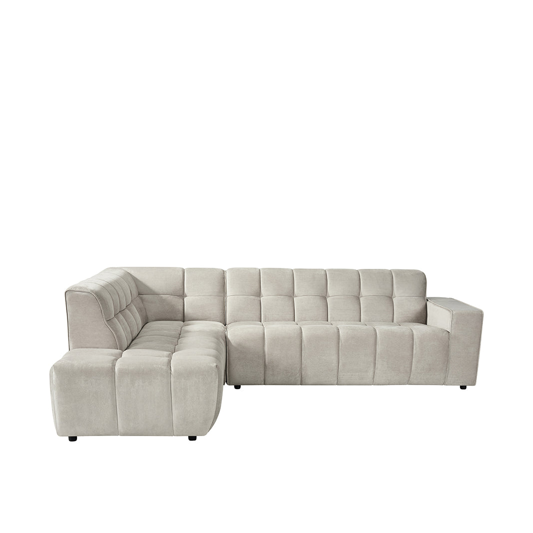 Label51 - Canapé d'angle Valentino gauche - Tissu - Naturel - 290 x 233 x 83 cm