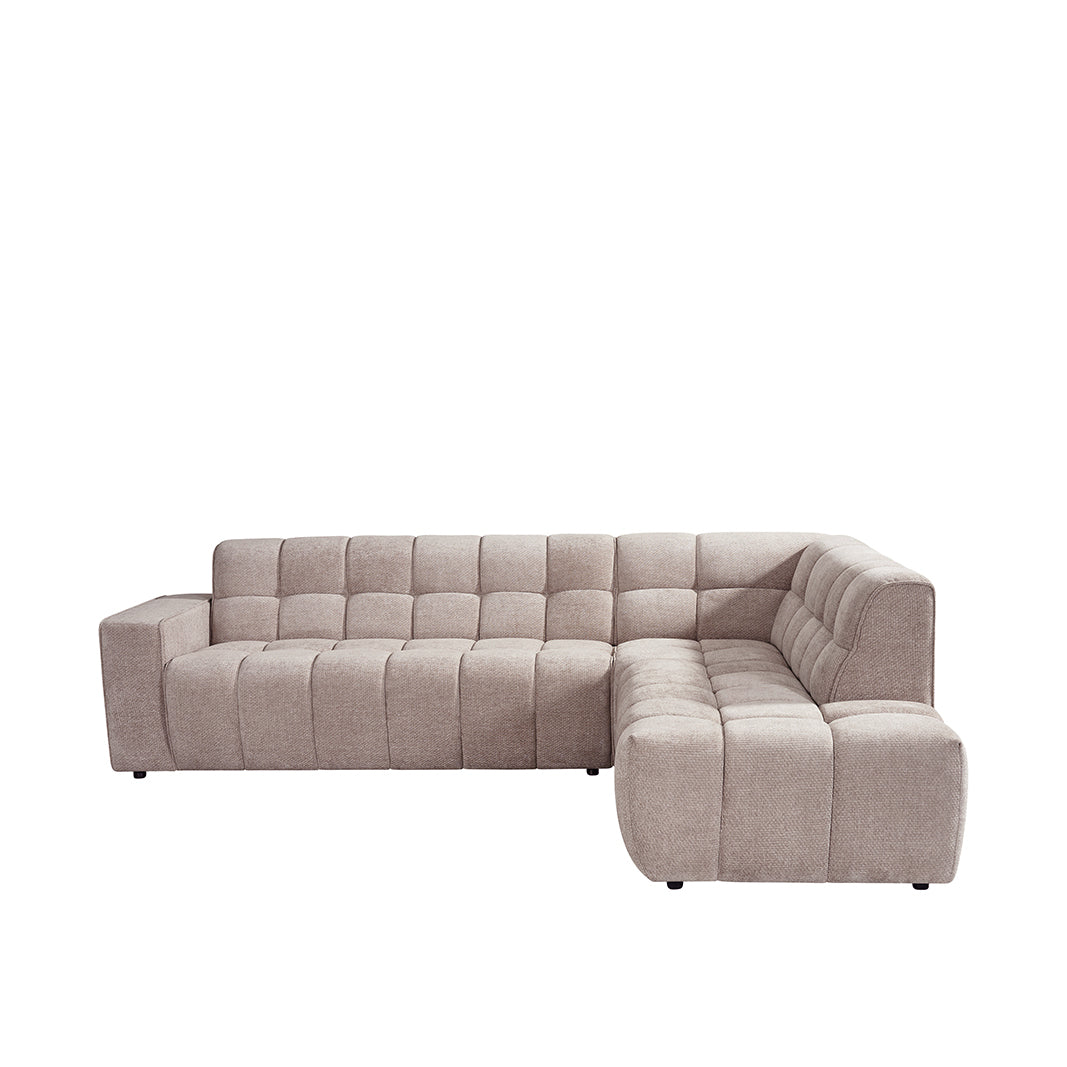 Label51 - Canapé d'angle Valentino droite - Tissu - Argile - 290 x 233 x 83 cm