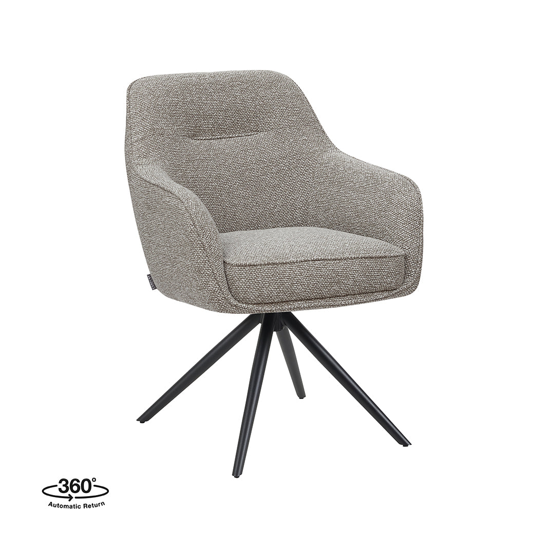 Label51 - Chaise de salle à manger Akira - Bouclé - Champignon - 63 x 65 x 87 cm