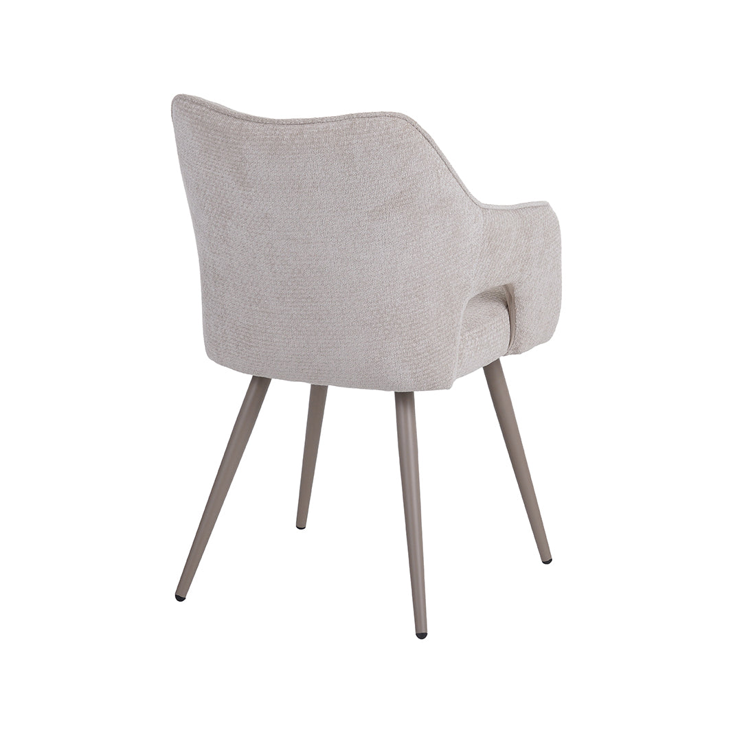 Label51 - Chaise de salle à manger Stan - Tissu - Naturel - 55 x 60 x 87 cm