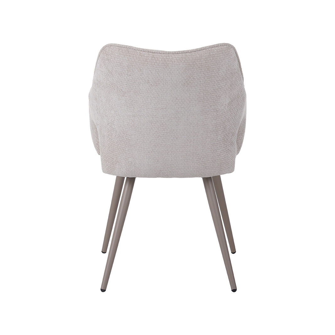 Label51 - Chaise de salle à manger Stan - Tissu - Naturel - 55 x 60 x 87 cm