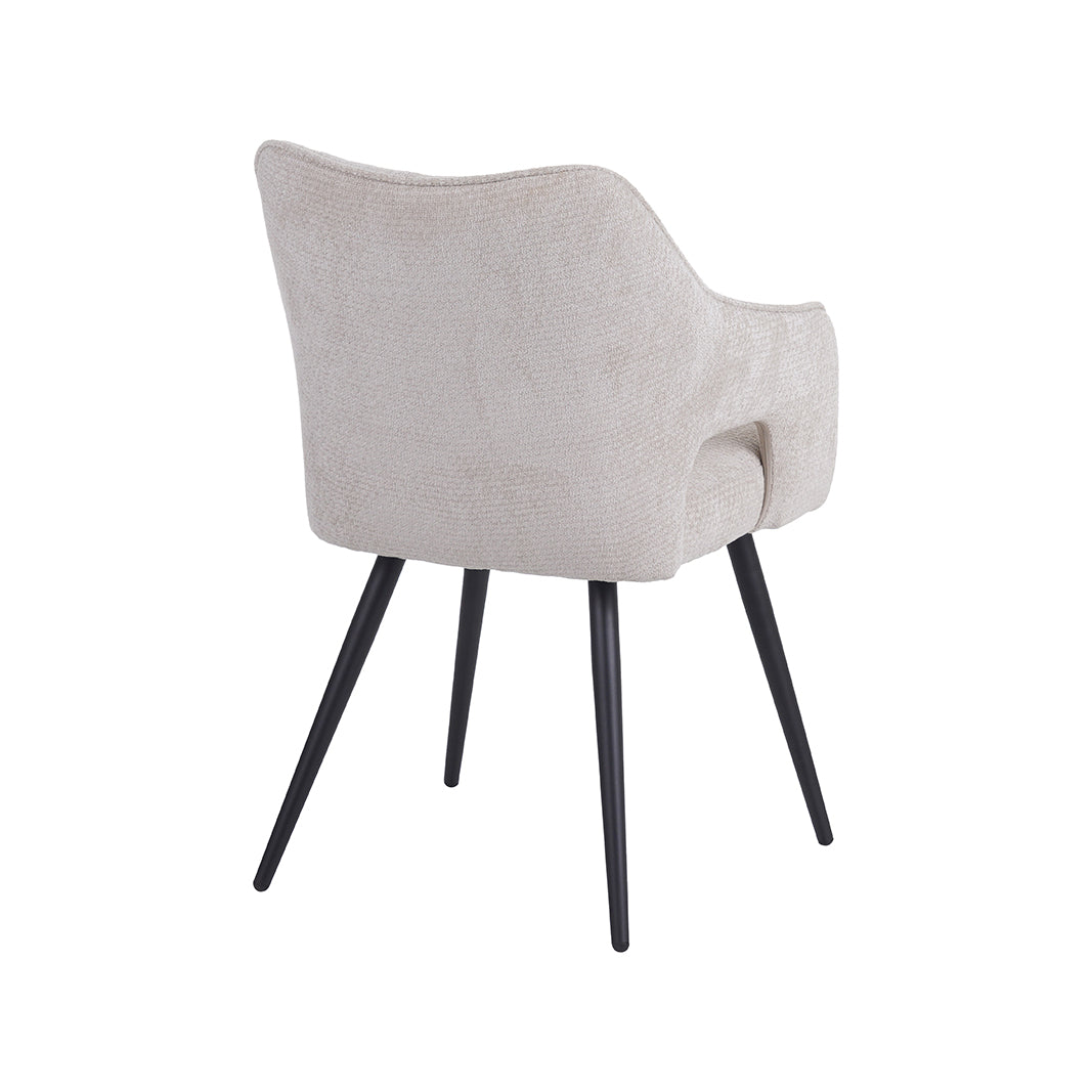 Label51 - Eetkamerstoel Stan - Stof - Naturel - 55 x 60 x 87 cm