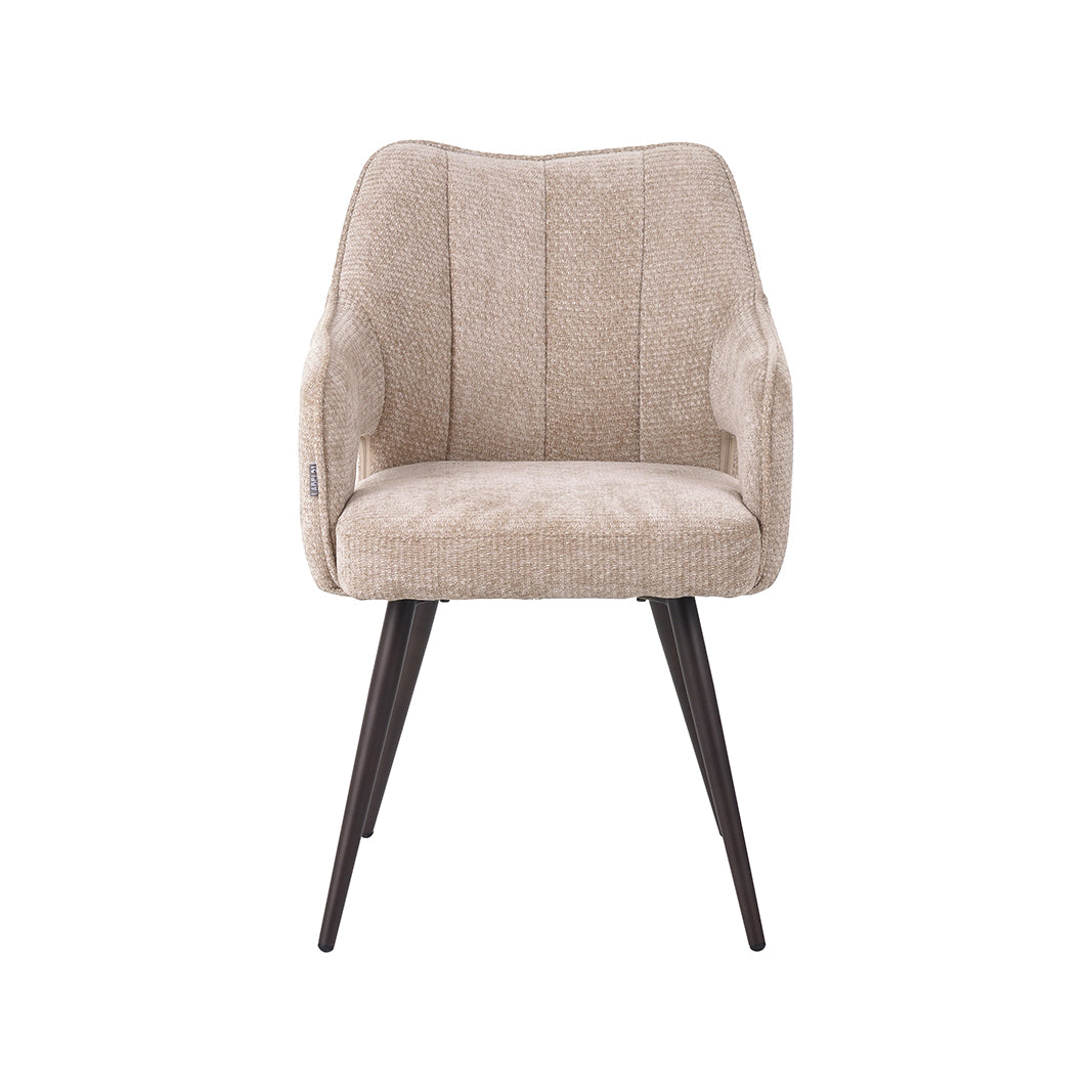 Label51 - Chaise de salle à manger Stan - Tissu - Argile - 55 x 60 x 87 cm