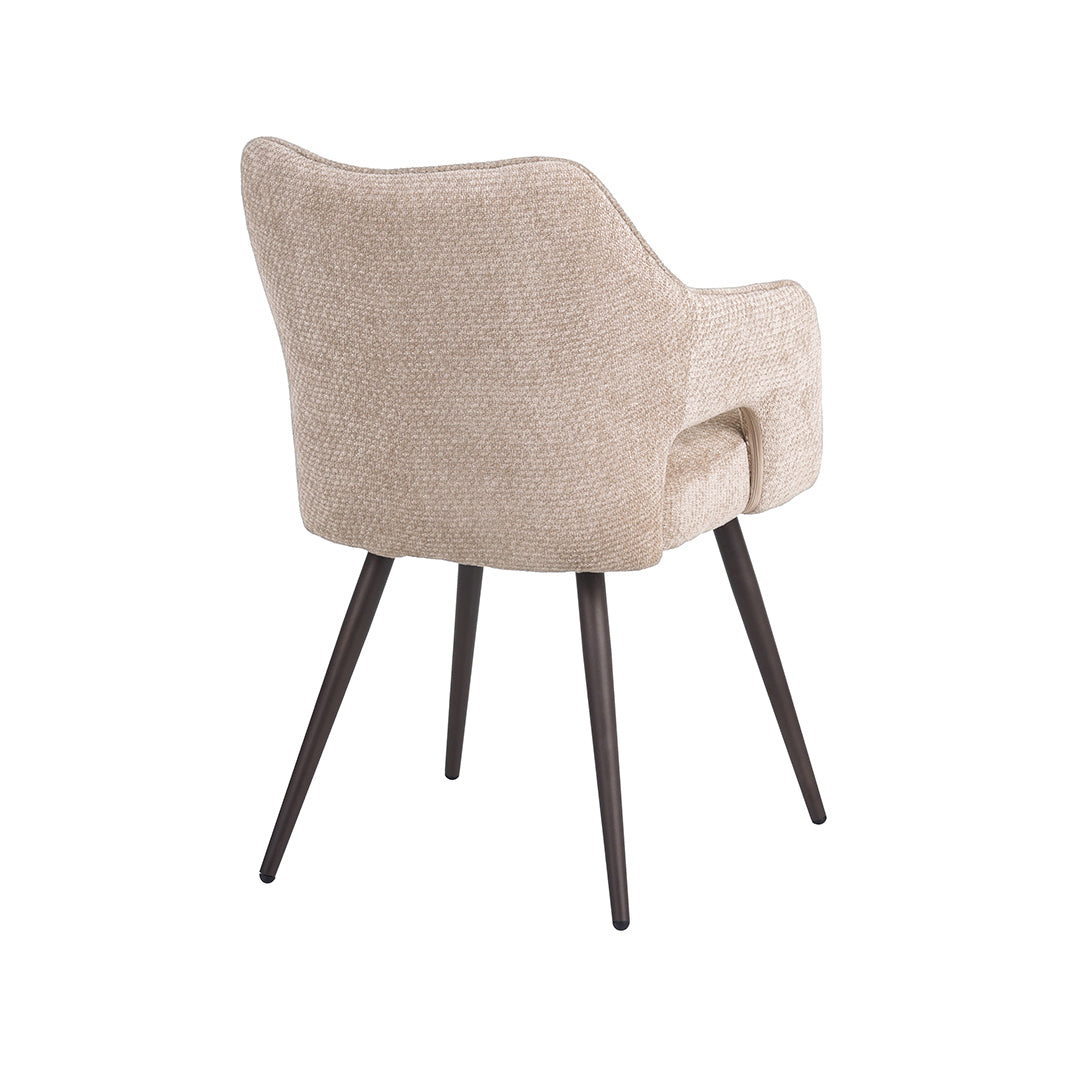 Label51 - Chaise de salle à manger Stan - Tissu - Argile - 55 x 60 x 87 cm