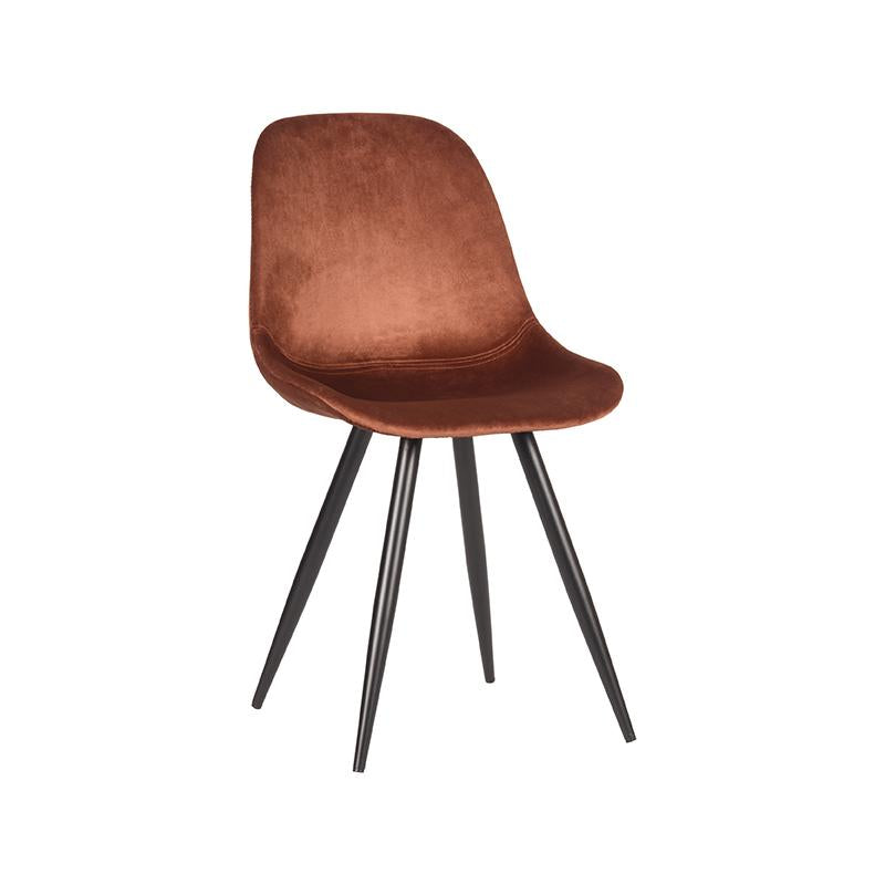 LABEL51 Chaise de salle à manger Capri - Rust - Velours