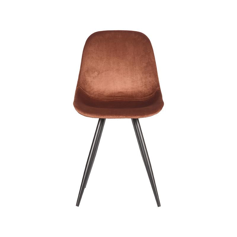 LABEL51 Chaise de salle à manger Capri - Rust - Velours