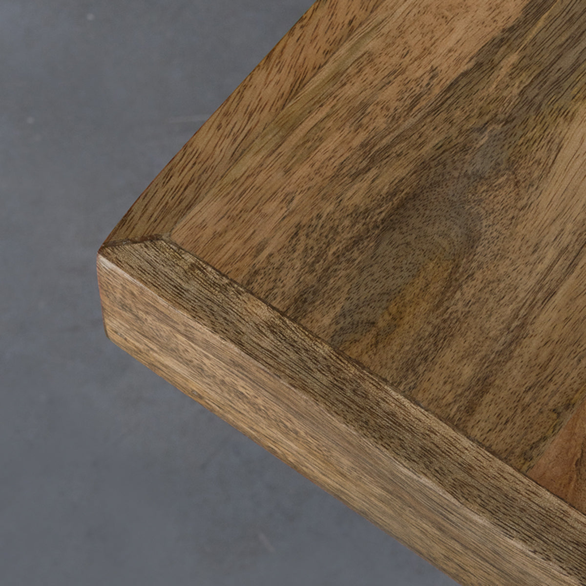 LABEL51 Table de salle à manger Plateau Straight Edge - Rough - Bois de manguier - 120 cm Straight