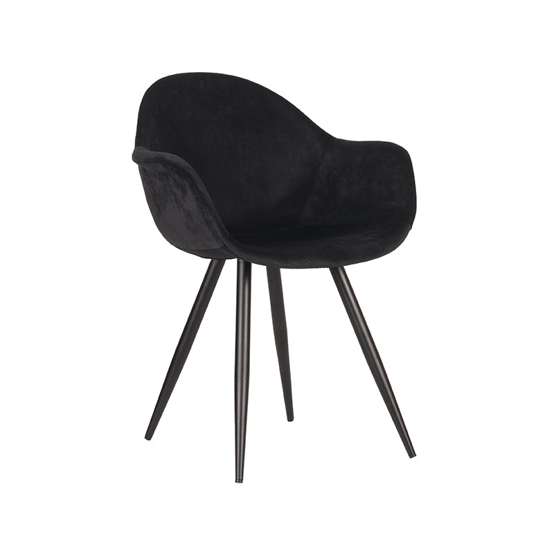 LABEL51 Chaise de salle à manger Forli - Noir - Velours