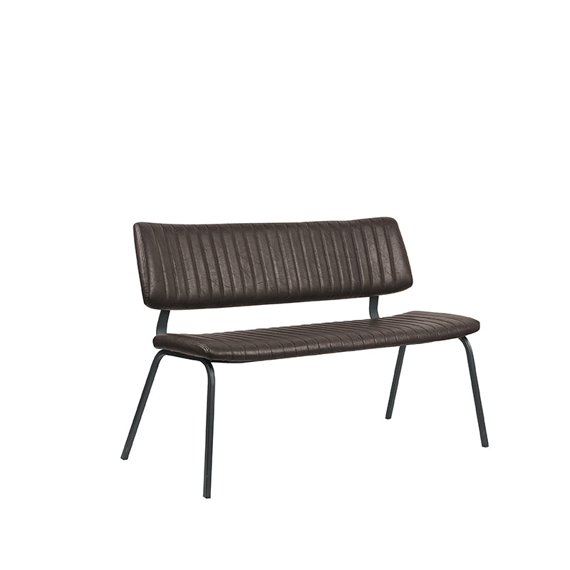 Label51 - Eetkamerbank Gusto - Kunstleder - Donkerbruin - 120 x 63 x 81 cm