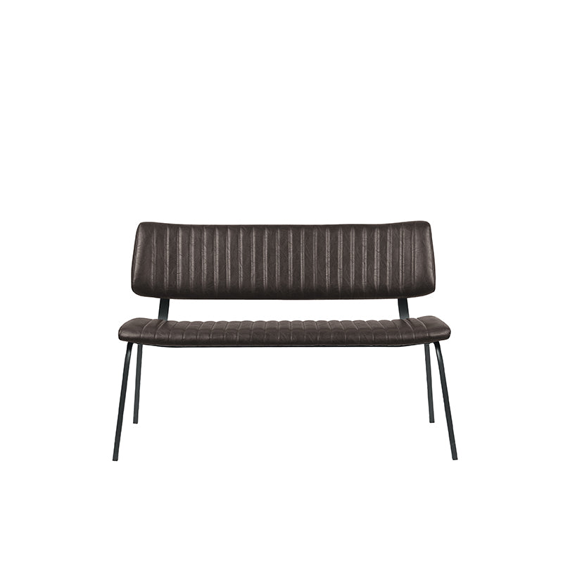 Label51 - Eetkamerbank Gusto - Kunstleder - Donkerbruin - 120 x 63 x 81 cm