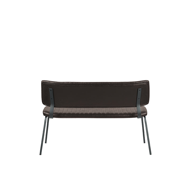 Label51 - Eetkamerbank Gusto - Kunstleder - Donkerbruin - 120 x 63 x 81 cm