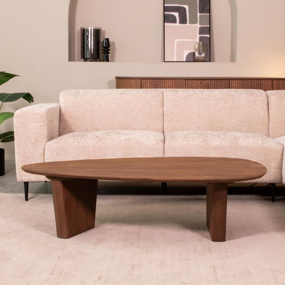 Label51 - Table basse Wow - Bois de manguier - Naturel - 135 x 75 x 35 cm