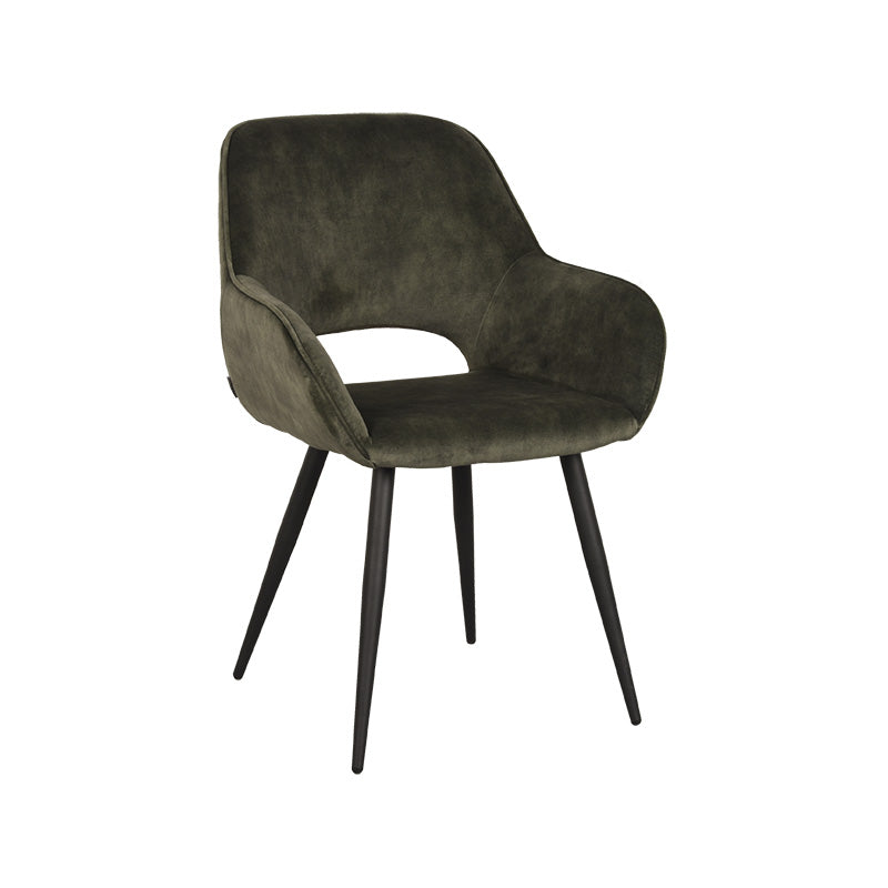 LABEL51 Chaise de salle à manger Fer - Hunter - Velours
