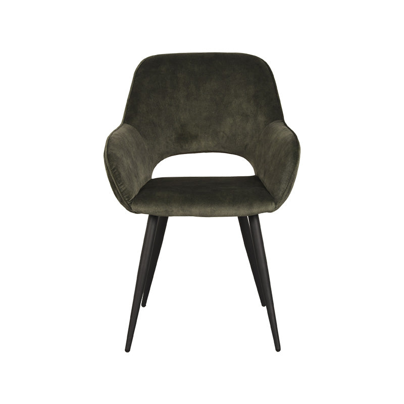 LABEL51 Chaise de salle à manger Fer - Hunter - Velours
