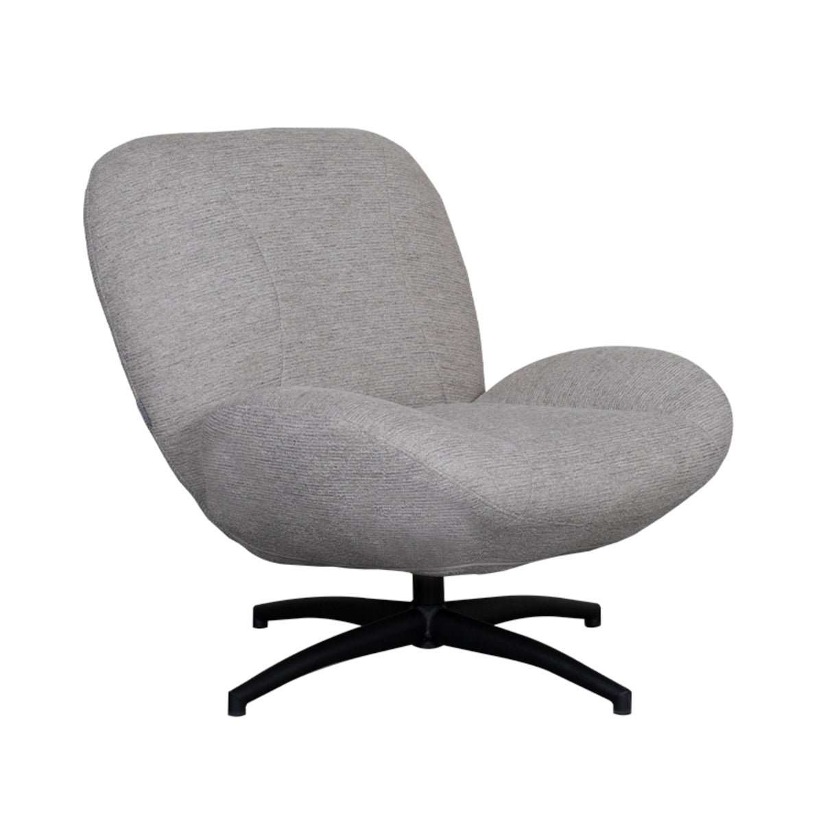 Label51 - Fauteuil pivotant Clayton - Tissu - Kaki - 82 x 89 x 91 cm