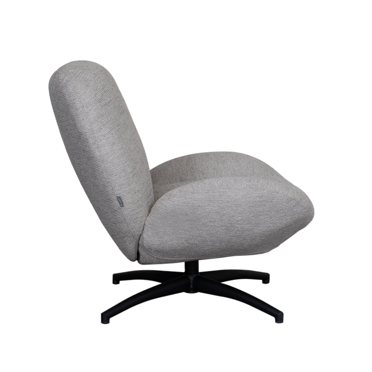 Label51 - Draaifauteuil Clayton - Stof - Kaki - 82 x 89 x 91 cm