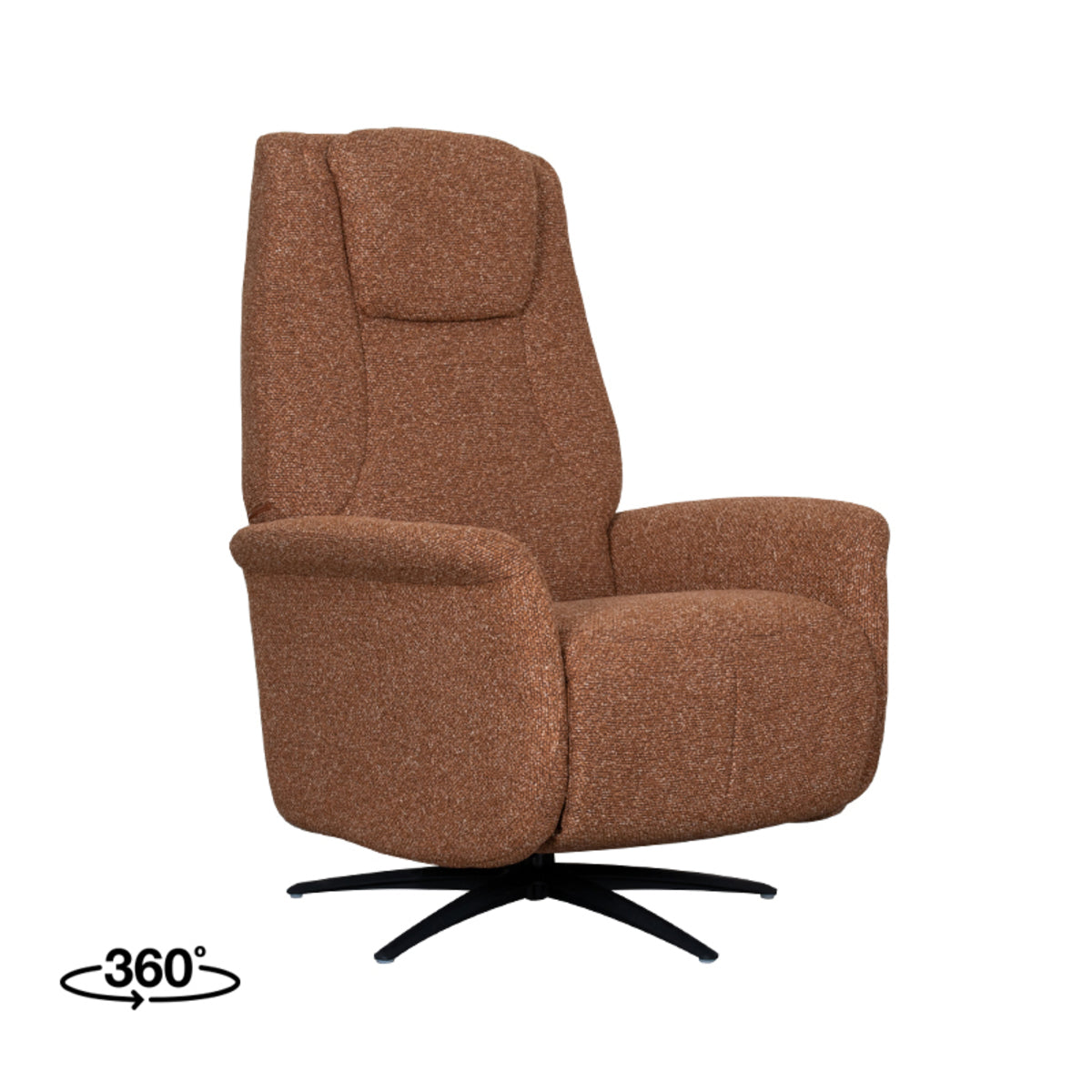 Label51 - Fauteuil relax électrique Stockholm - Bouclé - Corail - 77 x 87 x 112 cm