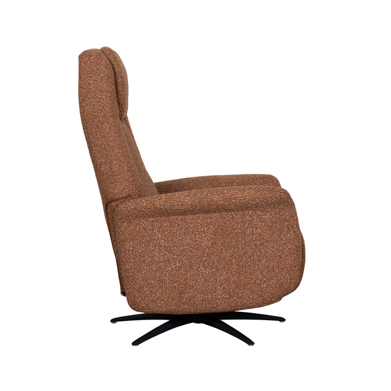Label51 - Fauteuil relax électrique Stockholm - Bouclé - Corail - 77 x 87 x 112 cm
