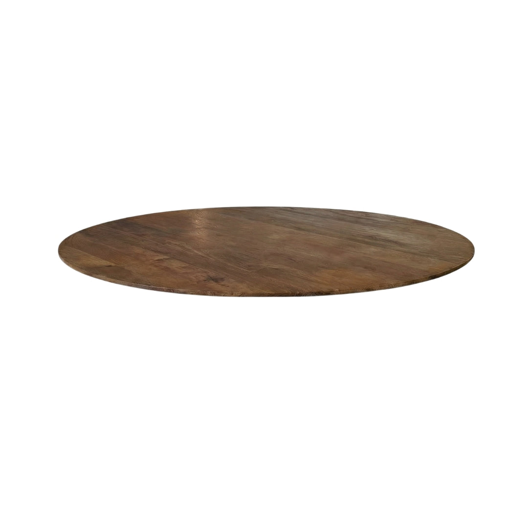 Label51 - Plateau de table rond bord irrégulier - Bois de manguier - Naturel - 130 x 130 cm