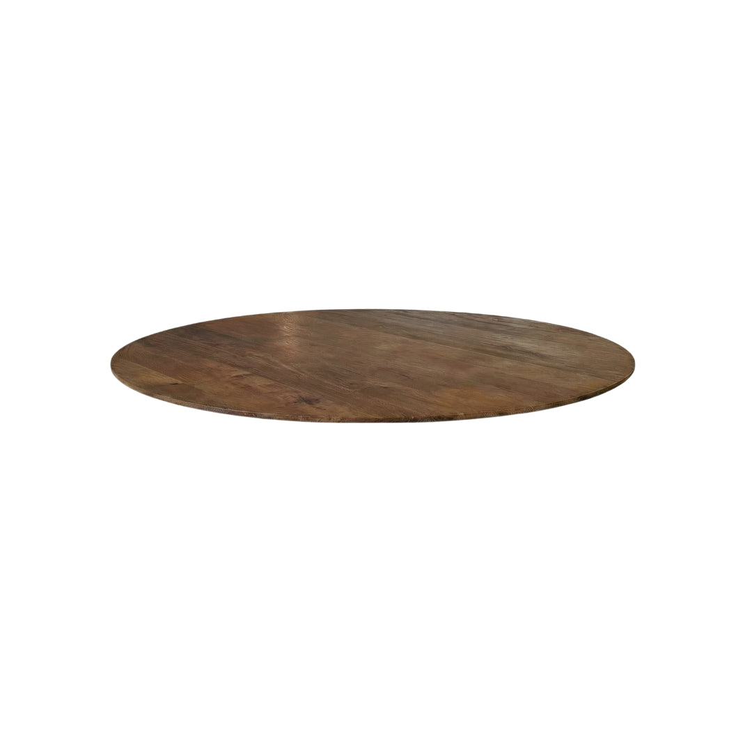 Label51 - Plateau de table rond bord irrégulier - Bois de manguier - Naturel - 120 x 120 cm