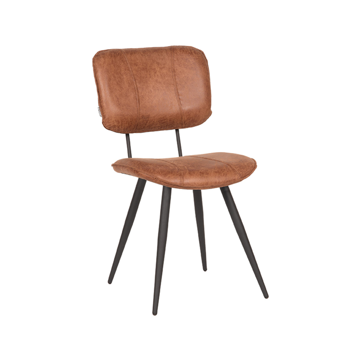 LABEL51 Chaise de salle à manger Fos - Cognac - Cuir