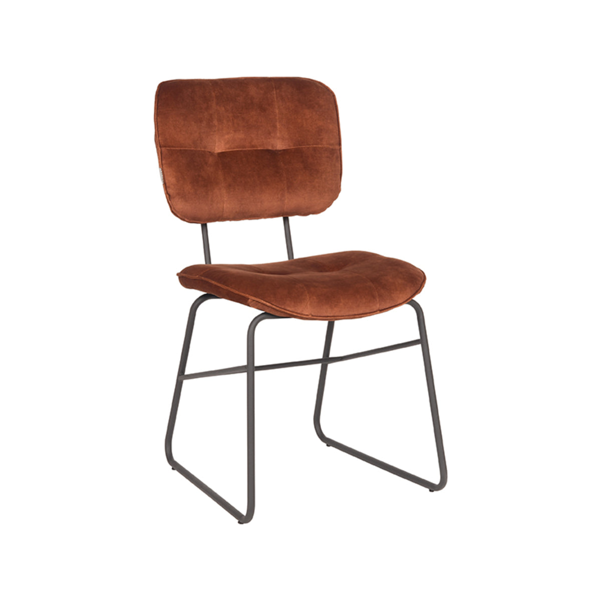 LABEL51 Chaise de salle à manger Dez - Rouille - Velours