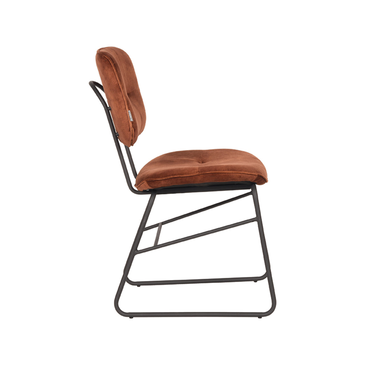 LABEL51 Chaise de salle à manger Dez - Rouille - Velours
