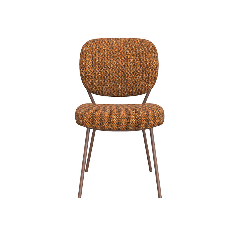 Label51 - Chaise de salle à manger Singapore - Bouclé - Corail - 49 x 63 x 90 cm
