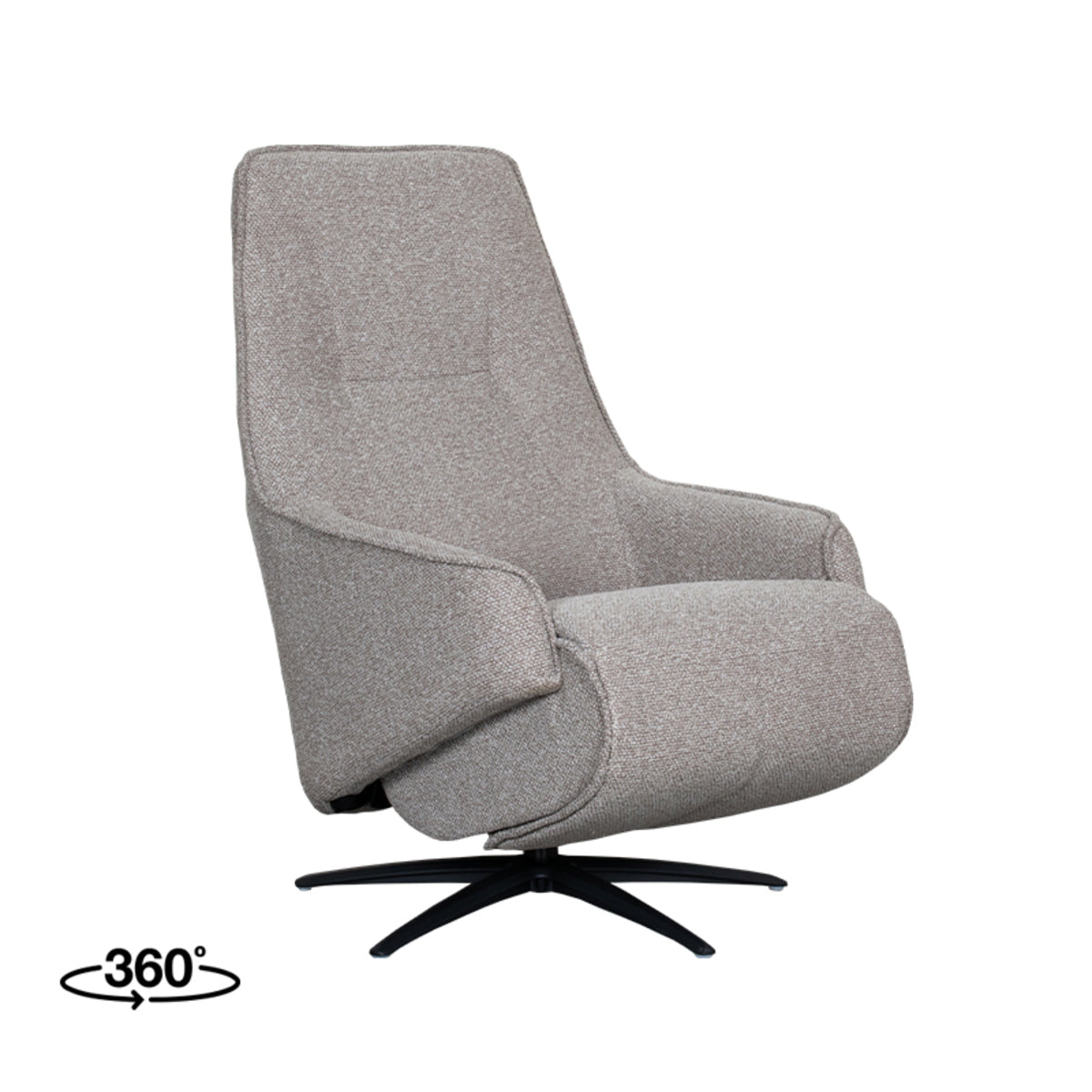 Label51 - Fauteuil relax électrique Odense - Bouclé - Champignon - 68 x 87 x 110 cm