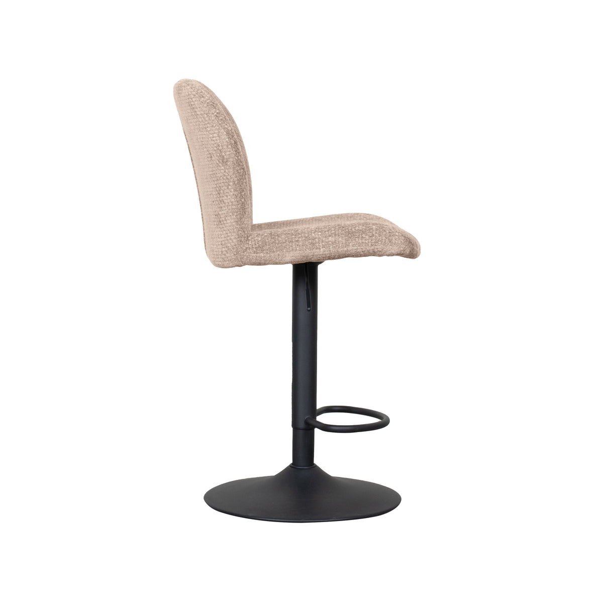 Label51 - Tabouret de bar Vino - Tissu - Argile - 45 x 53 x 95-116 cm