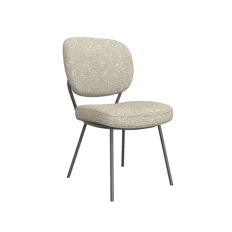 Label51 - Chaise de salle à manger Singapore - Bouclé - Naturel - 49 x 63 x 90 cm