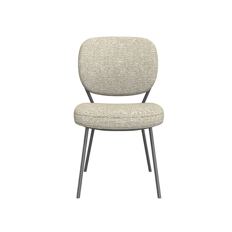 Label51 - Chaise de salle à manger Singapore - Bouclé - Naturel - 49 x 63 x 90 cm