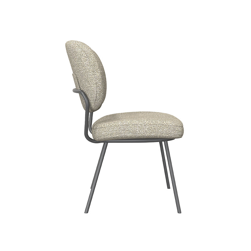 Label51 - Chaise de salle à manger Singapore - Bouclé - Naturel - 49 x 63 x 90 cm