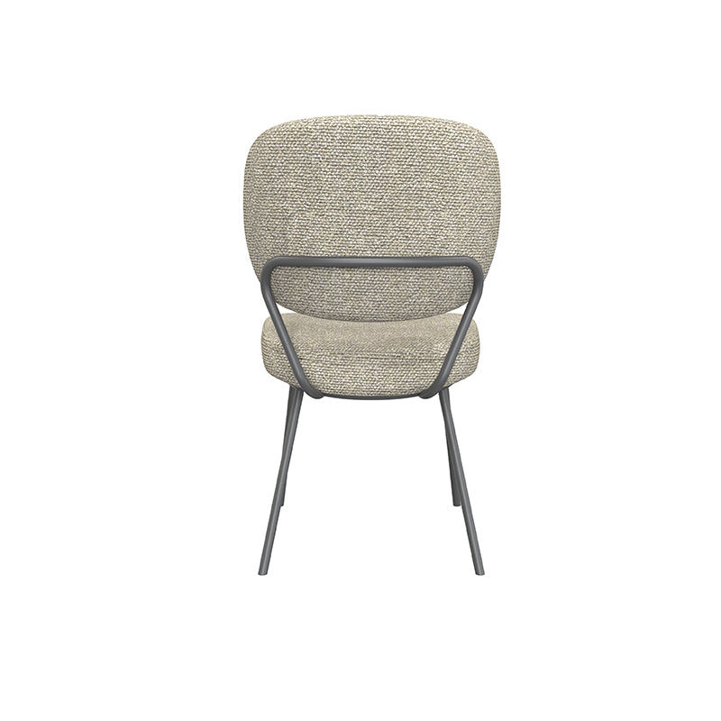 Label51 - Chaise de salle à manger Singapore - Bouclé - Naturel - 49 x 63 x 90 cm