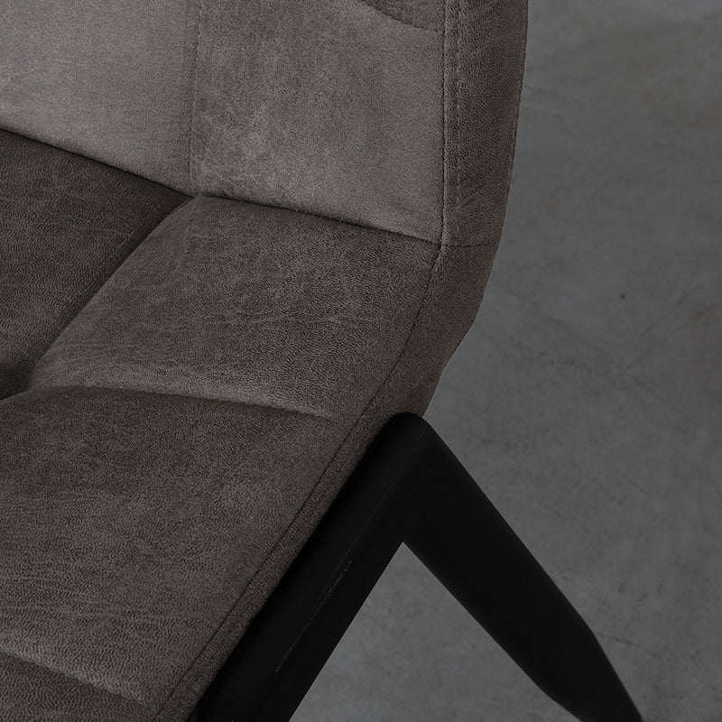 Label51 - Chaise de salle à manger Noor - Microsuède - Anthracite - 51 x 41 x 84 cm