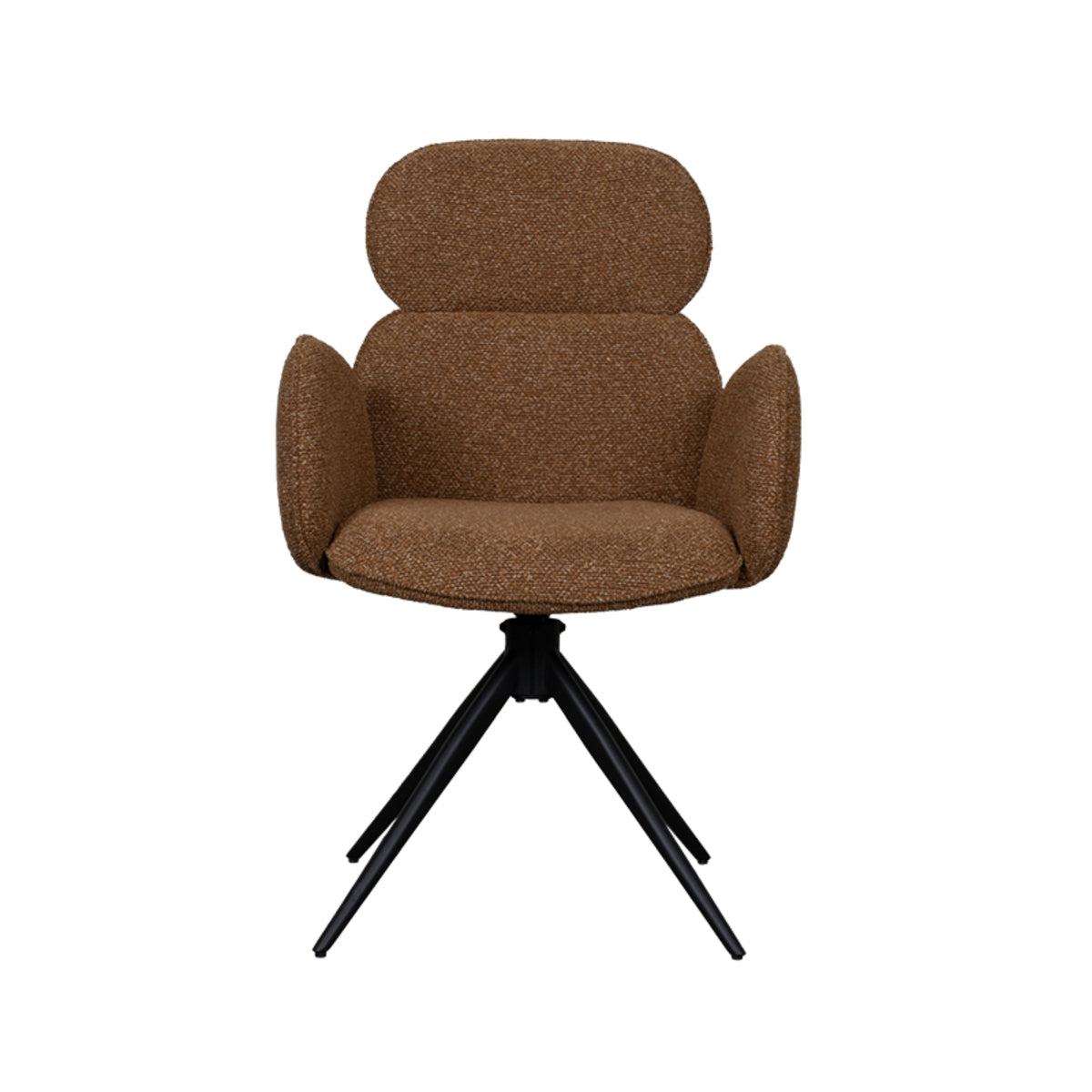 Label51 - Chaise de salle à manger Vidar - Bouclette - Corail - 58 x 62 x 91 cm