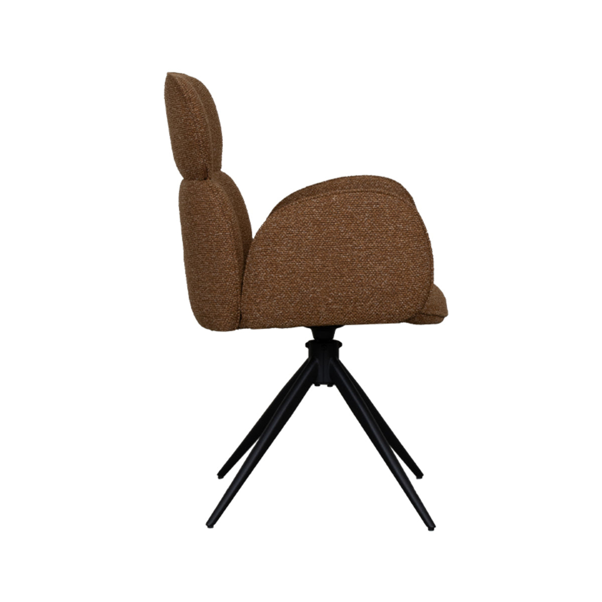 Label51 - Chaise de salle à manger Vidar - Bouclette - Corail - 58 x 62 x 91 cm