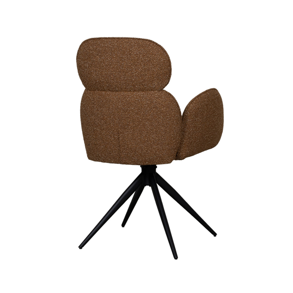 Label51 - Chaise de salle à manger Vidar - Bouclette - Corail - 58 x 62 x 91 cm