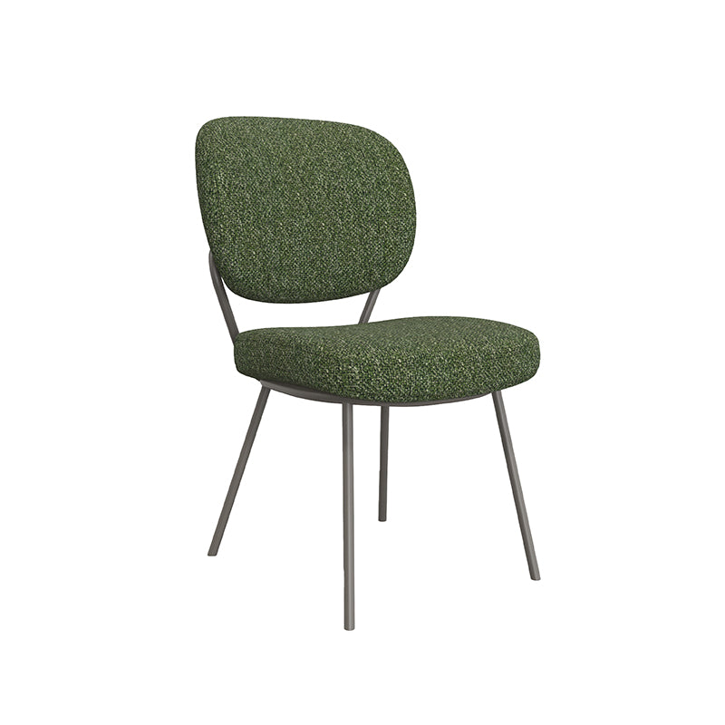 Label51 - Chaise de salle à manger Singapore - Bouclette - Vert forêt - 49 x 63 x 90 cm