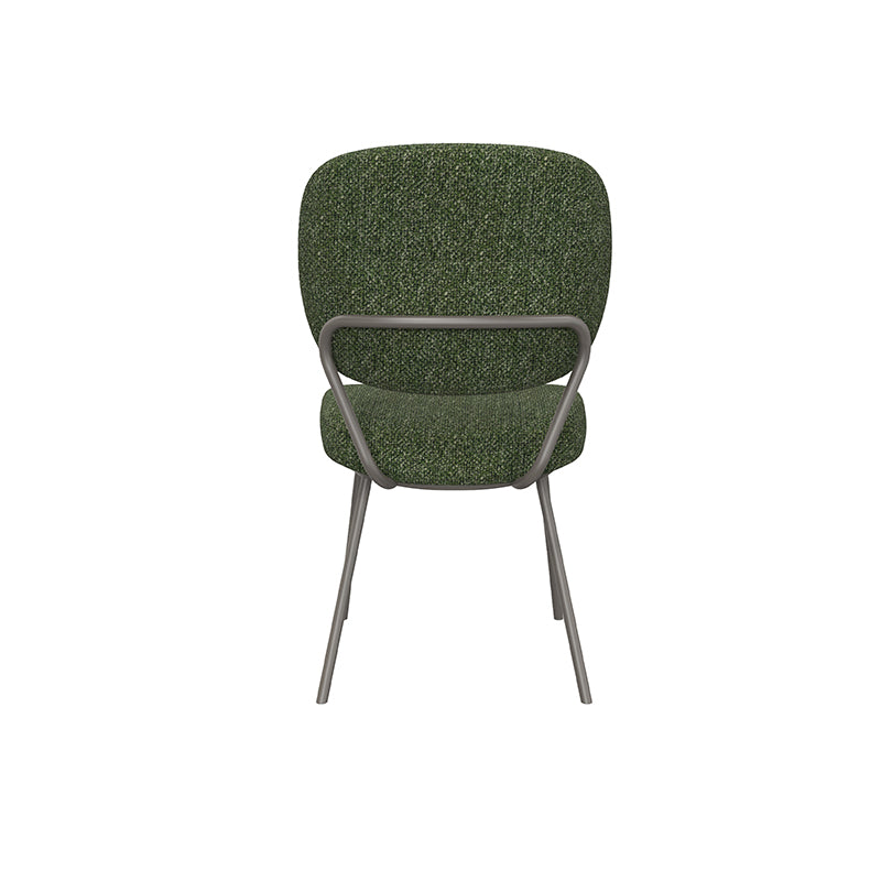 Label51 - Chaise de salle à manger Singapore - Bouclette - Vert forêt - 49 x 63 x 90 cm